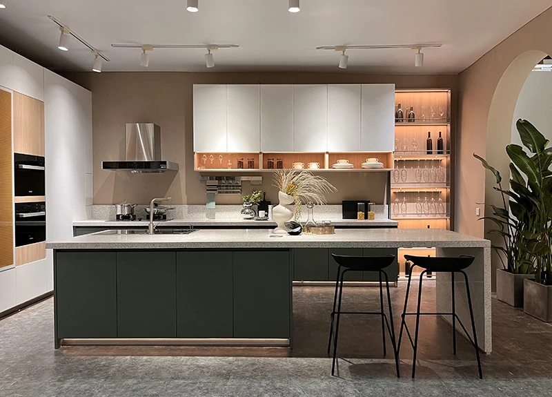 wabi-sabi style kitchen cabinets