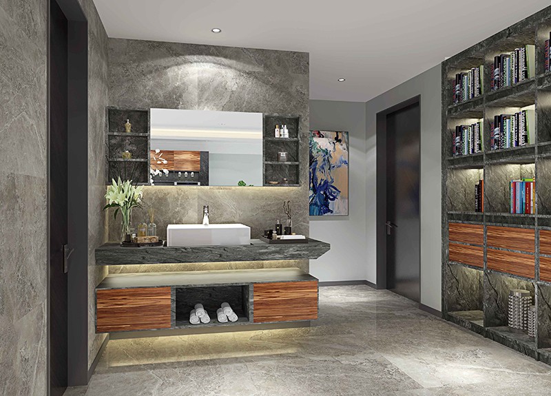 bathroom modern minimalism melamine cabinet-1