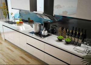 Köksskåp med hög glanslack