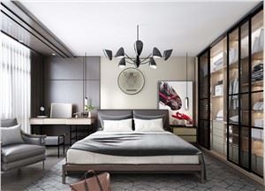 Melamin skjutbar garderob